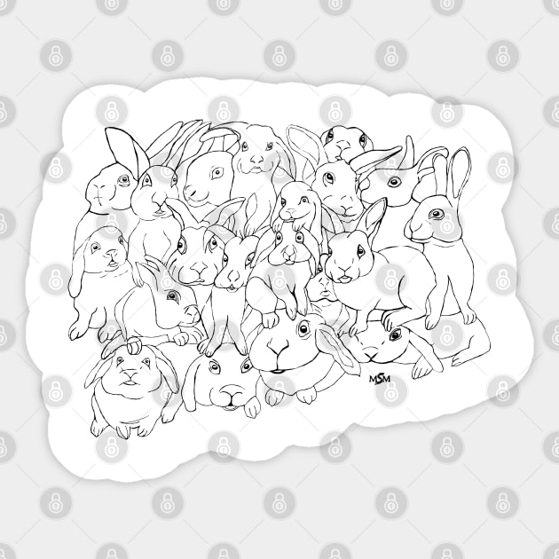pile of bunnies Sticker by msmart